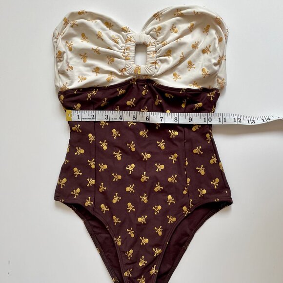 Brown, White and Gold  Swim Suit - Picture 9 of 9